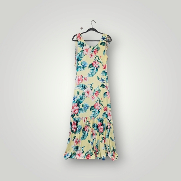 TOMMY Bahama Dress Womens XS Floristic Approach Midi Sleeveless - Picture 4 of 10